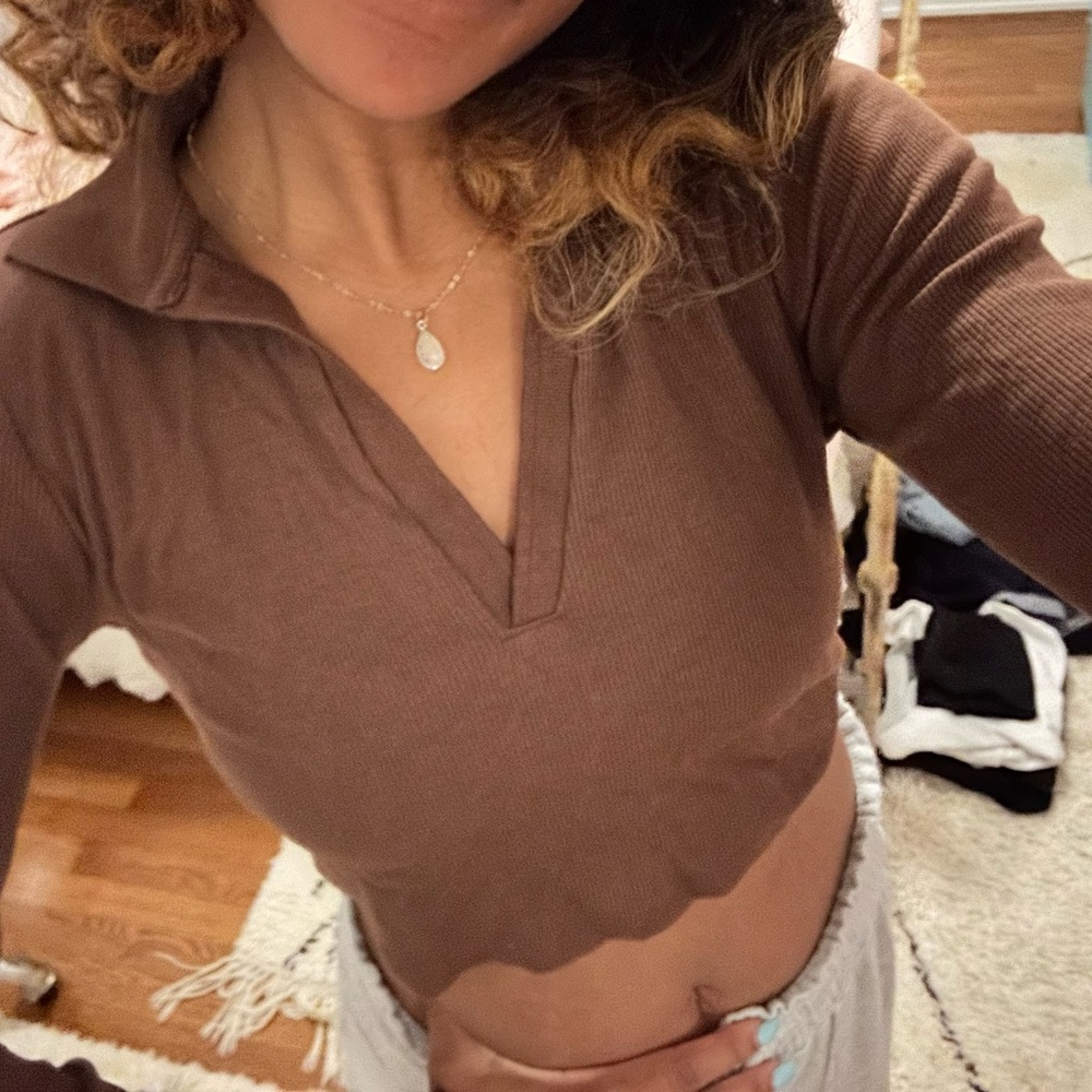 Zara brown top